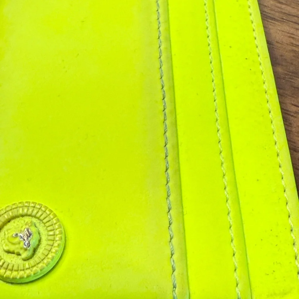 Versace Neon Yellow Card Holder - Picture 4 of 10